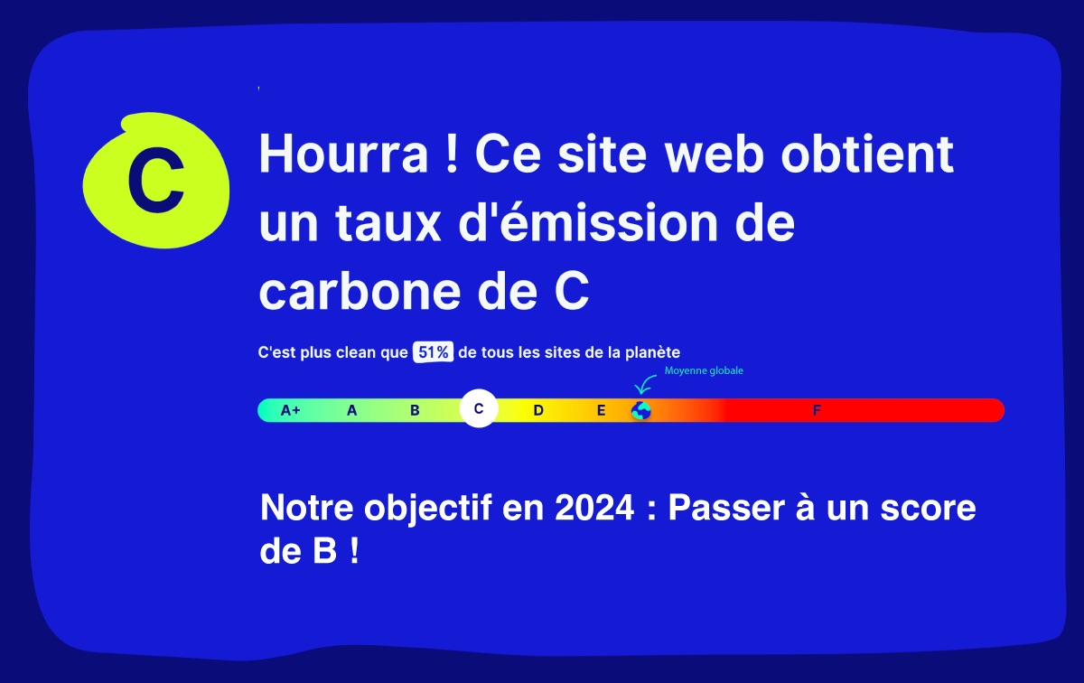 Infographie sur l’impact carbone de notre site web